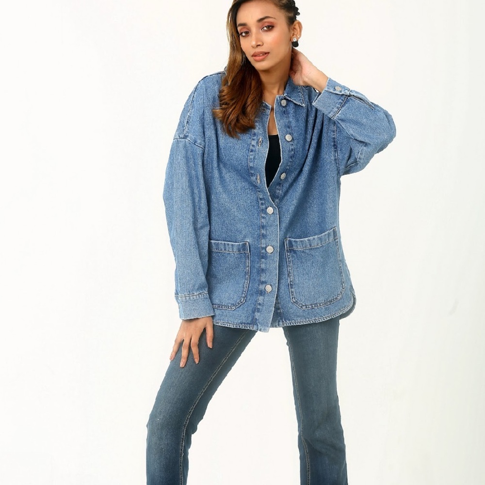 Blue Relaxed Fit Jean Jacket Soft Denim